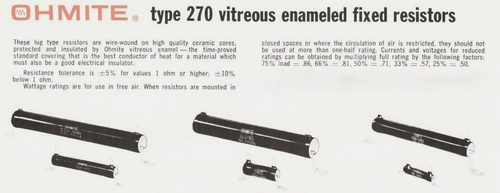 25 Ohms Ohmite No. 0601 Wirewound Resistor 100W 2Amps +/- 5% 6 ½" x ¾" - Picture 5 of 10
