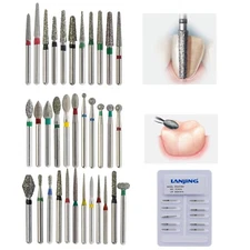 Diamond Burs Dental Burs FG Round End Taper Football Flame Coarse High Speed 856