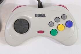 Official Sega Saturn White Controller Slight Discolor Works HSS-0101 OEM SS 173