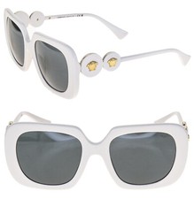 VERSACE Gold Greca Coin Medusa Orange Gold Round Metal Sunglasses VE4434 4434