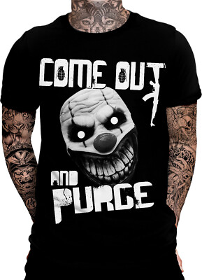 Come out and Purge T-Shirt Horror Sprüche Fun Shirt The first Gamer Wiederstand 