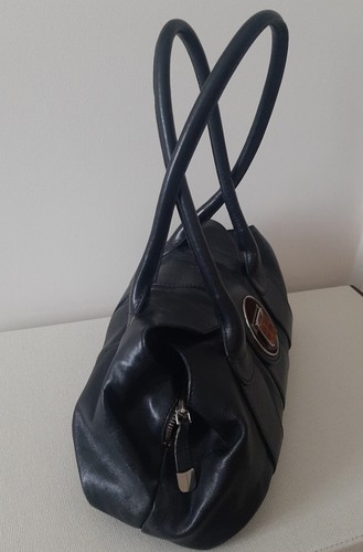 Jasper Conran Black Leather Hand Bag medium size - Picture 3 of 17