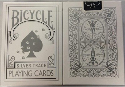 Rare Bicycle Silver Paw Print Trace Poker Playing Cards Standard Rider Back Deck