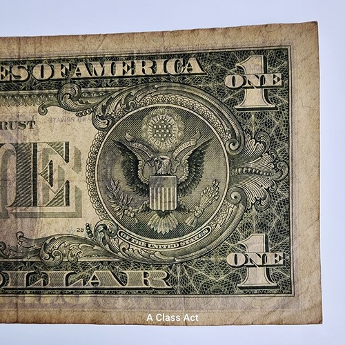 1993 STAR NOTE $1 DOLLAR BILL ( ATLANTA F )  7 Digits. F1918F*. Our T8134 - Picture 8 of 8