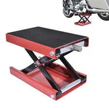 1100lb Motorcycle Scissor Jack Lift Wide Deck T Handle Hoist Stand ATV Bike