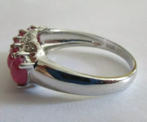 2,60 Karat 14K Gold Diamant & Rubin Ring Diamant = 0,10 Karat F-SI1 2,90 Gramm - Bild 3 von 9