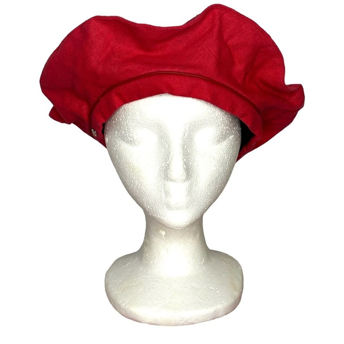 専用⑨ NWT Mayser Red 100% Linen Rare Beret Large Hat | eBay