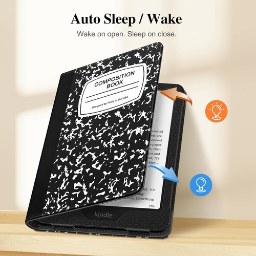 Case for 7"/6.8" Kindle Paperwhite (12th 2024/11th 2021) Book Style Folio Cover - Picture 3 of 16