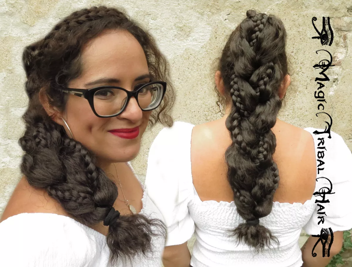 Braided ponytail top extension ebay