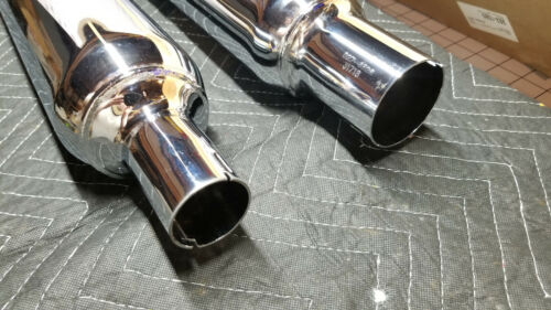 SuperTrapp stout 4" slip-on mufflers exhaust 17-18-19 Harley Touring chrome/blk - Picture 10 of 12