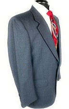 Burberrys Mens Blazer Blue 2 Button 100 Wool
