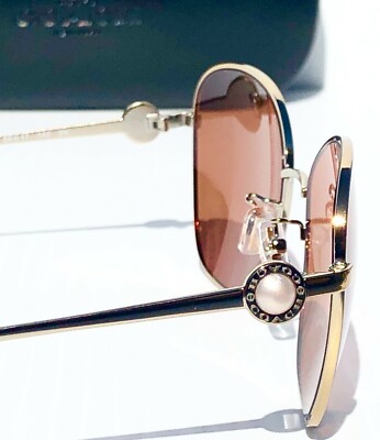 Coach Gold Gia Butterfly Sunglasses with Brown Lenses NEW Coach GIA Crystal Butterfly Jeweled ROSE GOLD Frame  main image 2