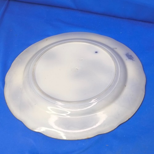 COPELAND SPODE LANDSCAPE * Flow Blue DINNER PLATE + DISH * Antique c1910 VGC - Picture 8 of 18