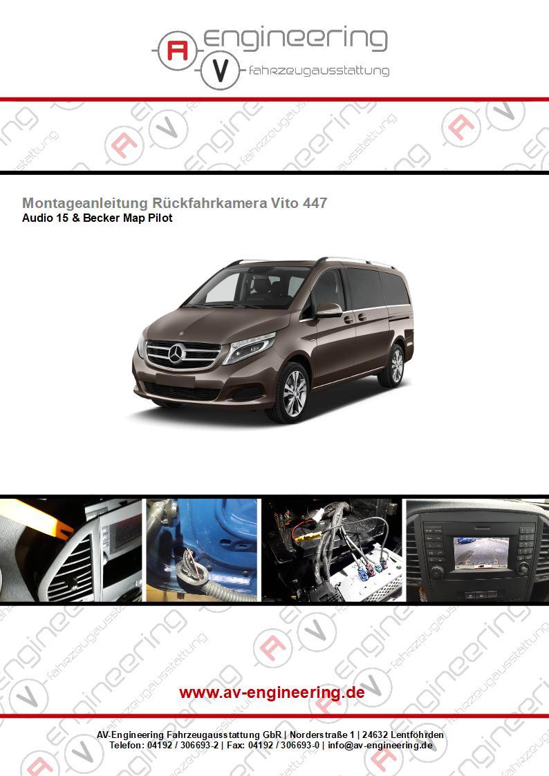 Super HD Rückfahrkamera Set – 4,3 Zoll LCD Monitor + 720p Kamera Für Mercedes Vito W447 (ab 2015)