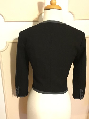 4 amp;m Grigio Giacca S ~ Corto Nero H Bottoni 34 Eur Militare Con giacca Taglia PqnTawd01x