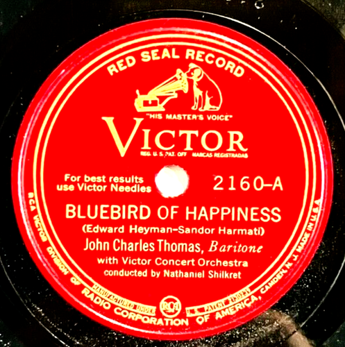 John Charles Thomas - The Last Time I Saw Paris / Bluebird Of Happiness - Record