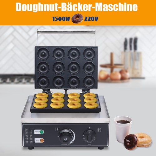 12 Löcher 1500W Antihaft Waffelmaschine Elektrische Doughnut Baker Maker Machine - Bild 5 von 15