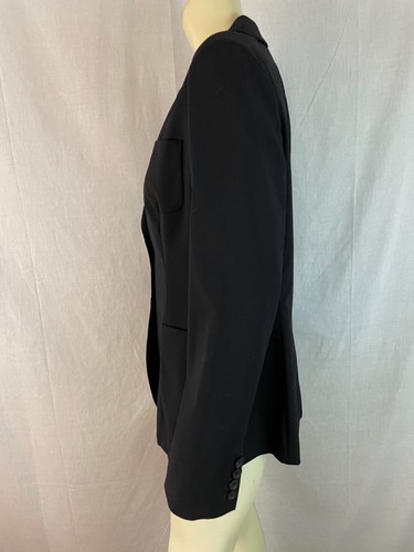 Banana Republic Blazer 10 Black Wool Spandex Stretch Pockets Fully Lined - Picture 5 of 10