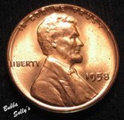 1958 Lincoln Cent UNCIRCULATED Red