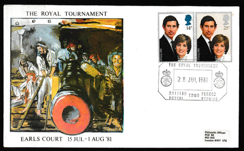 THE ROYAL TOURNAMENT EARLS COURT FDC WITH BRITISH FORCES PO SERVICES HANDSTAMP