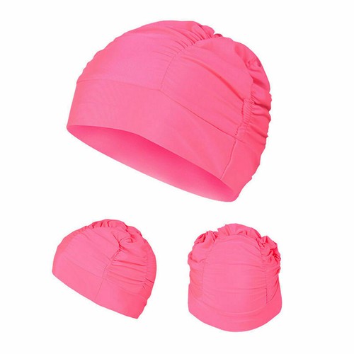 Cappello da nuoto unisex drappeggio elastico morbido per dreadlocks capelli lunghi piscina donna - Foto 6 di 15