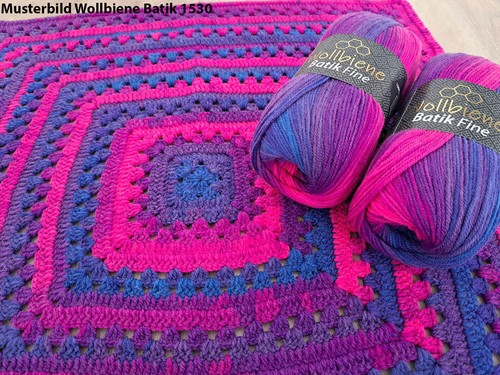 Wollbiene Batik Fine Wolle Farbverlauf 100g Multicolor Strickwolle Häkelwolle - Bild 3 von 43