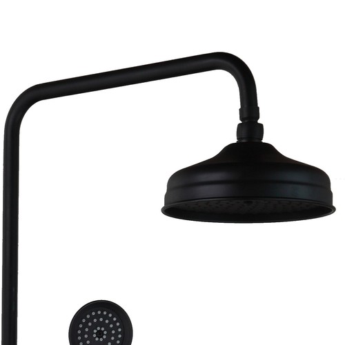 Black Shower Faucet System Bathroom Wall Mounted Hand Held Spray Mixer Tap - Picture 77 of 99