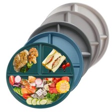 Unbreakable Divided Plates 5PCS for Kids Adults Compartment Plates Lightweigh...