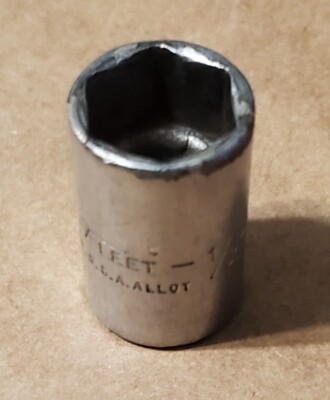 Fleet 3/8 Drive 1/2'' 1216-H 6 Point Socket Tool USA Used 