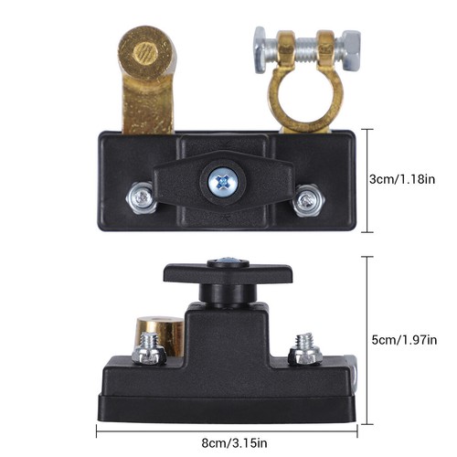 12-24V Universal Car Battery Disconnect Isolator Cut Off Switch Battery Terminal - Picture 10 of 11