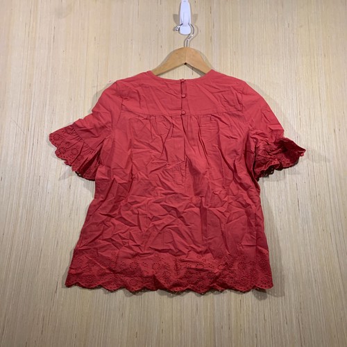 NWT Polo Ralph Lauren Blouse Shirt Youth 14 Red Short Sleeve Girl's Pullover - Picture 11 of 12