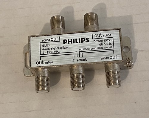 Philips Digital 4 Way Signal Splitter 5-2500Mhz - Picture 1 of 4