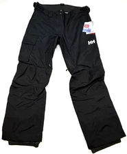 NWT Helly Hansen Women XL Helly Tech Professional Redwood Shell Snow Pants Black