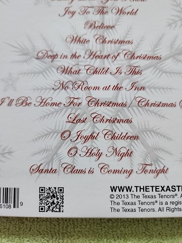 Signed At Concert O Night Divine CD by Texas Tenors 12 Christmas Songs Like New - Bild 8 von 8