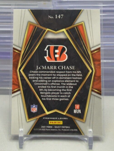 Ja'Marr Chase 2021 Panini Select Rookie #147 RC Concourse 2-B - Picture 2 of 2