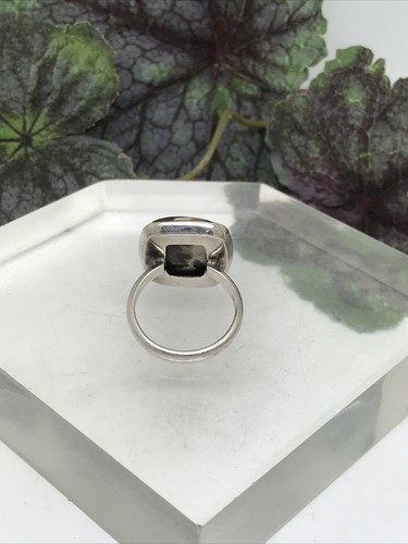 Cushion Cut 13ct Natural Polished Peanut Wood Jasper Sterling Silver S7 Ring H - Picture 6 of 13