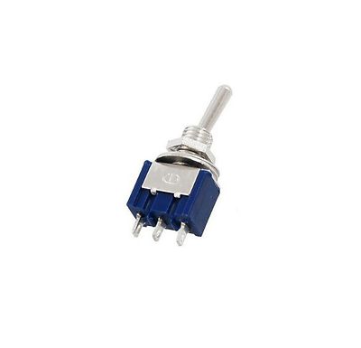 10 Stück Mini 3 PIN BLAU Kippschalter SPDT Ein-Aus-Ein 6A 125VAC 