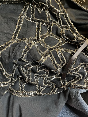 JKara Damen grau langes fließendes festliches Kleid Größe 16 - Bild 15 von 15