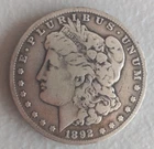 Morgan Silver Dollar Coin 1892 Mintmark: S