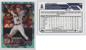 2023 Topps Chrome Aqua Lava Refractor /199 Logan O'Hoppe #188 Rookie RC