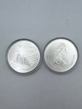 1976 Montreal Canadian Olympida $5 Silver oin 92.5% Silver 2 Coins