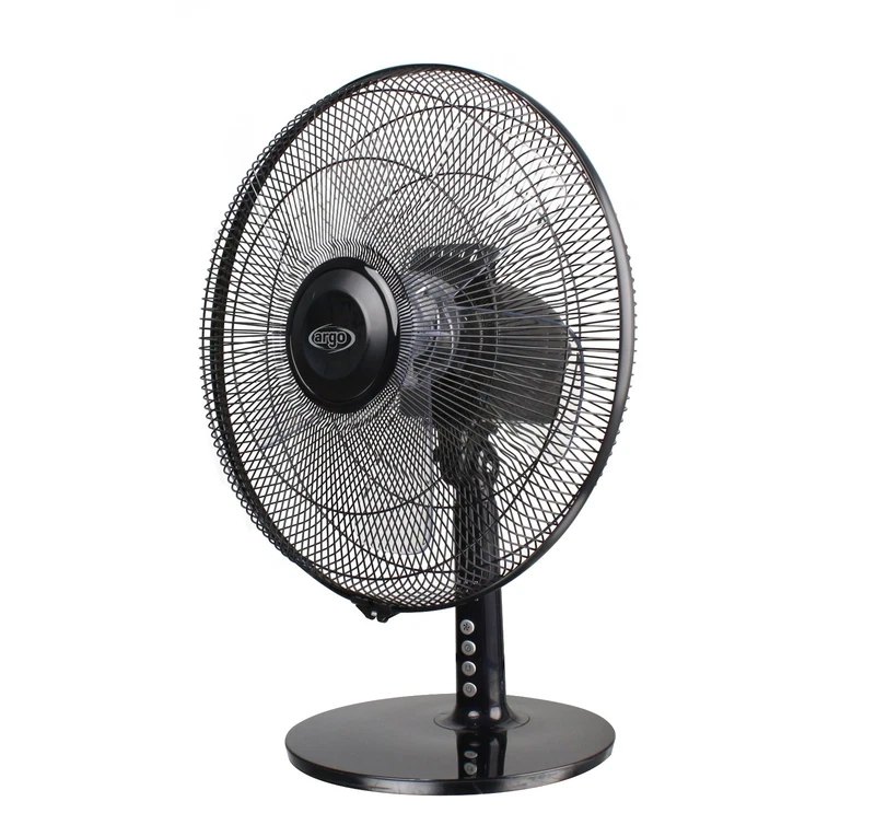 Ventilatore da Tavolo Grande ARGO Nero 5 Pale 40 cm Potenza Velocità Telecomando, fotografia 7 di 11