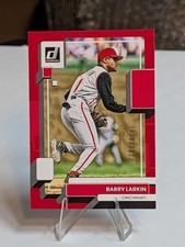 2022 Panini Donruss Red #87 Barry Larkin #1839/2022 Cincinnati Reds Hall Of Fame