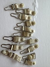 Lot of 13 Vintage Lingerie Metal Garter Belt Clips Buckles