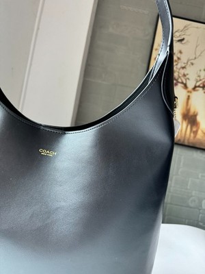 COACH CU044 B4MER Brooklyn Shoulder Bag 39 Black Natural Grain