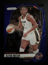 2024 Panini Prizm WNBA Aliyah Boston Blue Velocity Prizm #3 FEVER