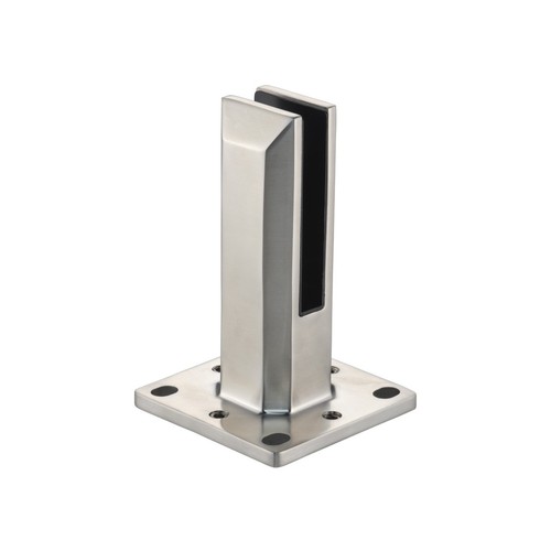 Glass Railing Spigot-Brushed silverStainless Steel Square Baseplate Futureglass - Picture 5 of 12