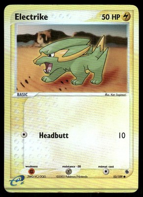 Pokemon Tcg Electrike [Reverse Holo] #52 Pokemon Ruby & Sapphire LP