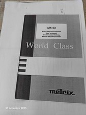 Photocopie Notice de Fonctionnement  Metrix MX53 Environ 20 Feuilles ( K2 )