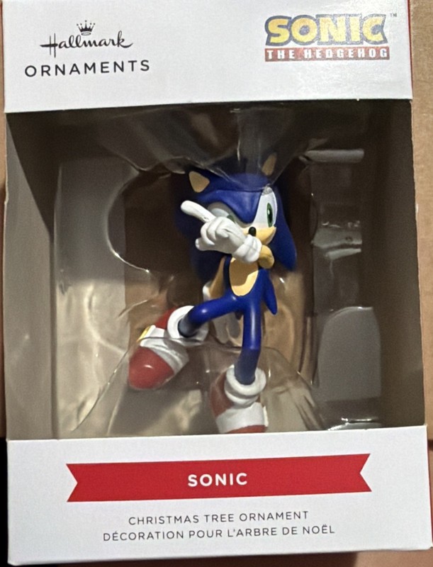 2023 Hallmark Red Box Christmas Tree Ornament Sonic The Hedgehog Brand New